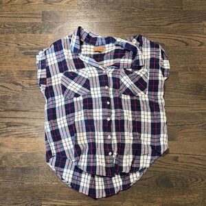 Plaid Button-Up Shirt